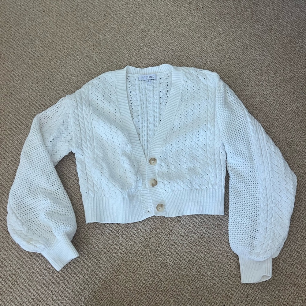 Intermix White Cardigan